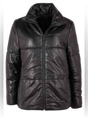 Mauritius Evia Genuine Lambskin Leather Jacket, Black size Medium Comfort Fit